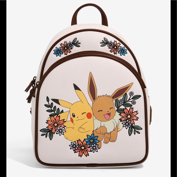 Loungefly Handbags - Loungefly Pokémon Pikachu & Eevie Floral backpack